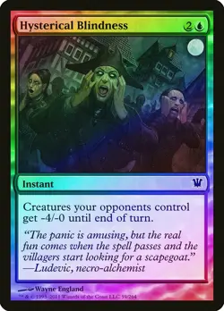 Hysterical Blindness FOIL Innistrad NM Blue Common MAGIC MTG CARD ABUGames - Image 1