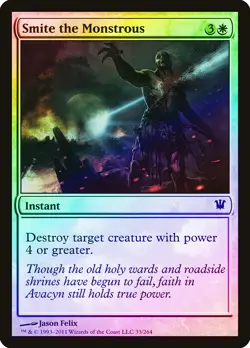 Smite the Monstrous FOIL Innistrad NM White Common MAGIC MTG CARD ABUGames - Image 1