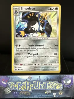 Pokemon Card Empoleon 81/131 Sun Moon Forbidden Light Rare Holo L/P - Image 1