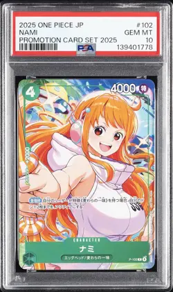 2025 ONE PIECE JAPANESE PROMOTION CARD SET 2025 #102 NAMI PSA 10 - Image 1