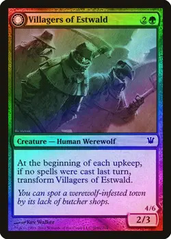 Villagers of Estwald / Howlpack of Estwald FOIL Innistrad NM CARD ABUGames - Image 1