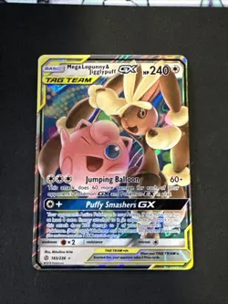 Pokemon Mega Lopunny Jigglypuff GX Cosmic Eclipse Holo Card 165/236 NM/M - Image 1