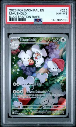 2023 POKEMON PAL EN-PALDEA EVOLVED ILLUSTRATION RARE #226 MAUSHOLD PSA 8 - Image 1