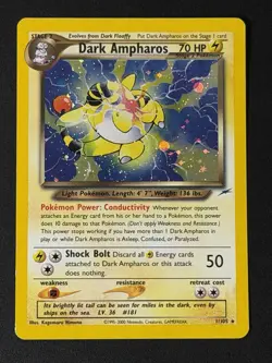 Dark Ampharos 1/105 Neo Destiny Unlimited Holofoil Holo Rare Pokemon TCG - Image 1