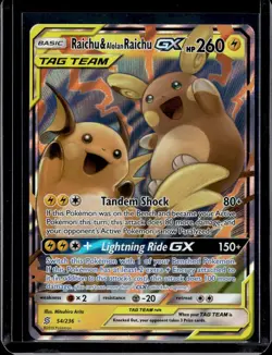 Pokemon SM - Unified Minds Raichu & Alolan Raichu GX 54/236 - Image 1