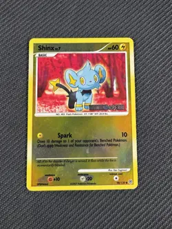 LP Stamped Shinx Reverse Holo Diamond and Pearl 98/130 Pokemon Card 2007 Rare - Image 1
