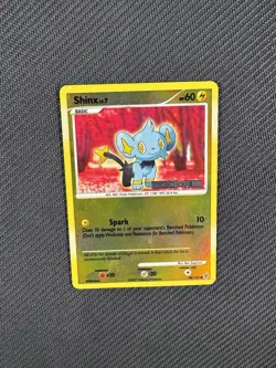 LP Stamped Shinx Reverse Holo Diamond and Pearl 98/130 Pokemon Card 2007 Rare - Image 4
