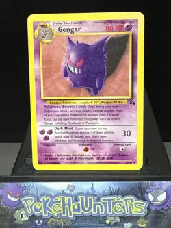 Pokemon Card Gengar 20/62 Fossil Set Non Holo Rare WOTC Played - Image 1