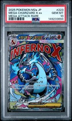 2025 POKEMON JAPANESE M2A-MEGA DREAM EX #223 MEGA CHARIZARD X EX PSA 10 - Image 1