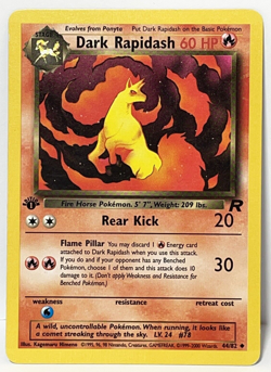 DARK RAPIDASH 1st EDITION 44/82 Uncommon Team Rocket Set 1999 Pokemon TCG -LP - Image 1