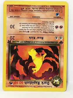 DARK RAPIDASH 1st EDITION 44/82 Uncommon Team Rocket Set 1999 Pokemon TCG -LP - Image 2