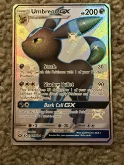Pokemon Umbreon GX SV69/SV94 Hidden Fates Shiny Vault Full Art Holo Rare HP200 - Image 1