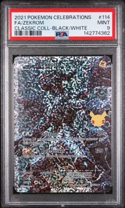 2021 POKEMON CELEBRATIONS CLASSIC COLLECTION #114 FULL ART/ZEKROM PSA 9 - Image 1