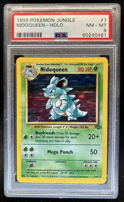 1999 Pokemon Jungle Nidoqueen #7/64 PSA 8 - Image 1