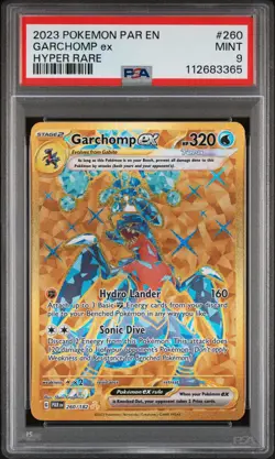 2023 POKEMON PAR EN-PARADOX RIFT HYPER RARE #260 GARCHOMP EX PSA 9 - Image 1