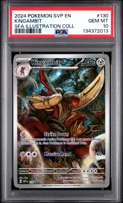 2024 POKEMON SHROUDED FABLE ILLUSTRATION COLLECTION #130 KINGAMBIT PSA 10 - Image 1