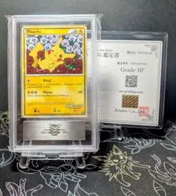 ARS 10+ Pokemon Card 2010 Pikachu World PW Promo Polish Pikachu Holo With COA - Image 1