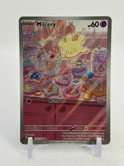 Pokemon 2024 Milcery 152/142 Stellar Crown Illustration Rare Near Mint - Image 1