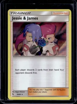 2019 Pokemon SM Hidden Fates Jessie & James #58/68 - Image 1