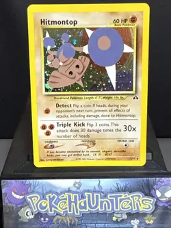 Pokemon Card Hitmontop 3/75 Holo Rare Neo Discovery WOTC Light Play - Image 1
