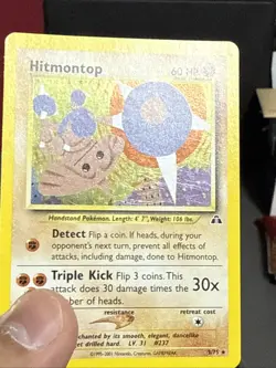 Pokemon Card Hitmontop 3/75 Holo Rare Neo Discovery WOTC Light Play - Image 3