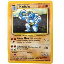Machoke Stage 1 Pokemon Card 34/102 Uncommon Fighting Base Set 1999 Light Play - Image 1