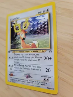 Pokemon TCG Stantler Neo Genesis 76 Regular 1st Edition Common - Image 3