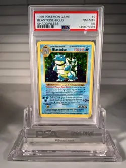 Pokemon Shadowless Blastoise PSA 8.5 Holo #2 Base Set 1999 POP 37 - Image 5