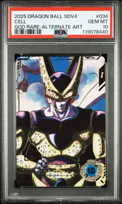 PSA 10 Cell Alternate Art GDR SDV4-034 2025 Super Dragon Ball Divers Card Japan - Image 1