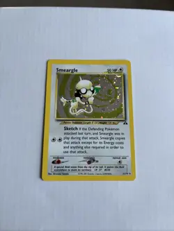 Pokemon TCG Neo Discovery Smeargle 11/75 Holo Unlimited Rare Card - Image 1
