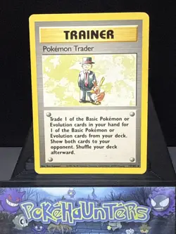 Pokemon Card Pokemon Trader 77/102 Non Holo Rare Base Set Played - Image 1