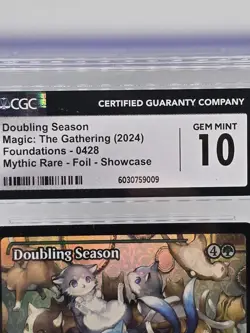 MINT 10 Graded - Doubling Season (FOIL) x1 MTG Foundations #428 - Image 3