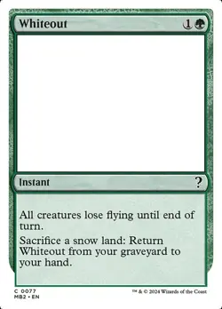 MTG - Whiteout - White Border - Mystery Booster 2 - Magic the Gathering - Image 1