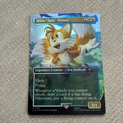 Miles “Tails” Prower FOIL and IN HAND Mythic Rare MtG Sonic Secret Lair SLD NM/M - Image 1
