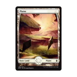 WOTC MTG Battle for Zendikar Plains #252 (Expanded Border) (C) (Foil) EX - Image 1