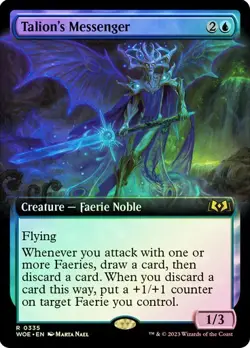 MTG - Talion's Messenger - Extended Art - Foil - WOE - Magic the Gathering - Image 1
