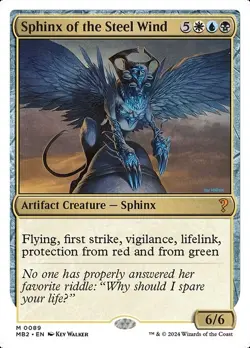MTG - Sphinx of the Steel Wind - White Border - MB2 - Magic the Gathering - Image 1