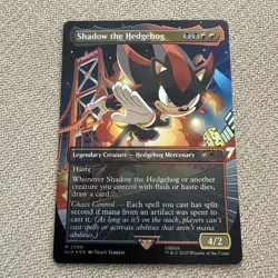 Shadow the Hedgehog IN HAND FOIL Mythic MtG Sonic Secret Lair SLD NM Mint - Image 1