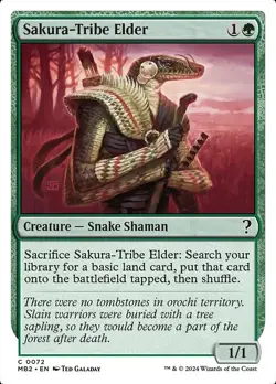 MTG - Sakura-Tribe Elder - White Border - Mystery Booster 2 Magic the Gathering - Image 1