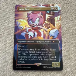 Amy Rose FOIL and IN HAND Mythic Rare MtG Sonic Secret Lair SLD Magic NM Mint - Image 1