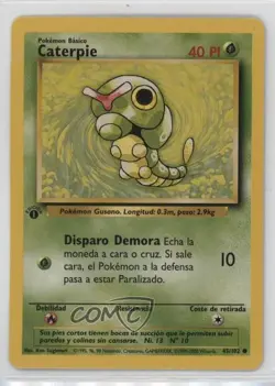 Caterpie Spanish 1st Ed. Pokemon Base Set #45 1999 - Image 1
