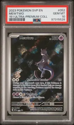 MEW EX & MEWTWO PSA 10 SEQUENTIAL SET S&V 151 UPC POKEMON SVP 052 053 2023 - Image 2