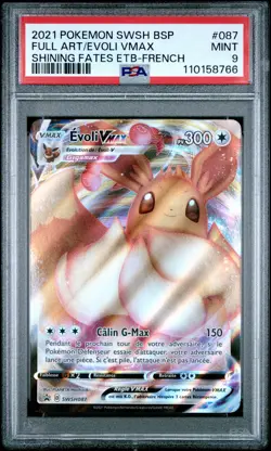 [PSA 9] Pokemon Cards Eevee VMAX Sword & Shield SWSH087 Holo Black Star Promo - Image 1