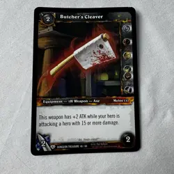 Butcher’s Cleaver Foil WOW World Of Warcraft Card TCG CCG Dungeon Treasure - Image 2
