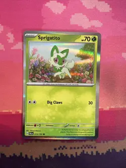 Pokemon Card Sprigatito Paldea Evolved Holo 013/193 Near Mint - Image 1