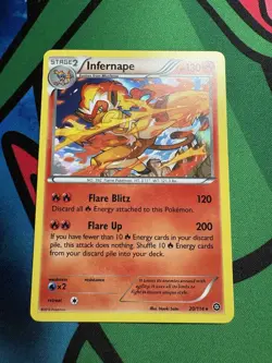 Pokemon TCG Infernape Holo Rare Card 20/114 XY Steam Siege - Image 1