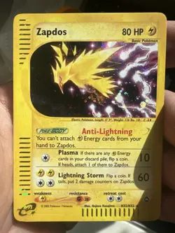 Pokemon TCG Zapdos Holo Rare e-Reader Card H32/H32 Aquapolis NM! - Image 1