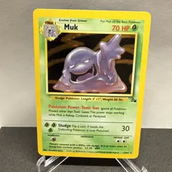 Muk 13/62 Fossil Holo Rare Pokemon Card WOTC Vintage - Image 1