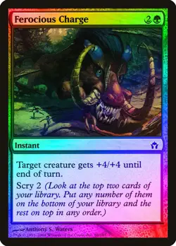 Ferocious Charge FOIL Fifth Dawn NM Green Common MAGIC GATHERING CARD ABUGames - Image 1