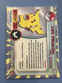 Pikachu #25 Pokemon Topps Card - NM Condition - Image 2